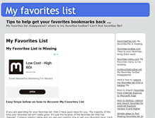 Tablet Screenshot of my-favorites-list.com